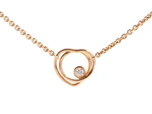 Hermès 18K Rose Gold Diamond Vertige Coeur Pendant Necklace